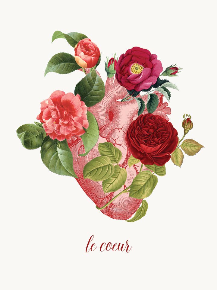 Le Coeur A2 greeting card for wholesale by P. Flynn Design / Phun House