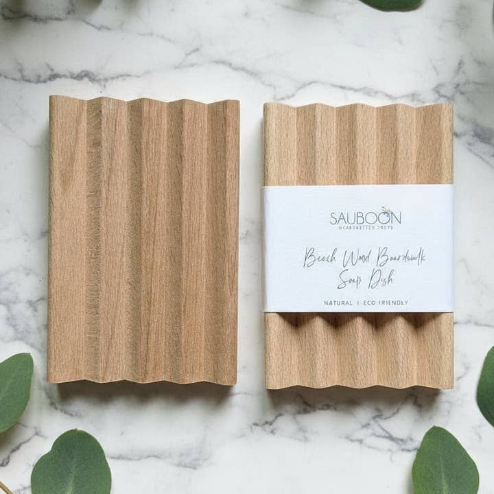 WOODEN SOAP DISH for wholesale by SAUBOON Handcrafted Soaps