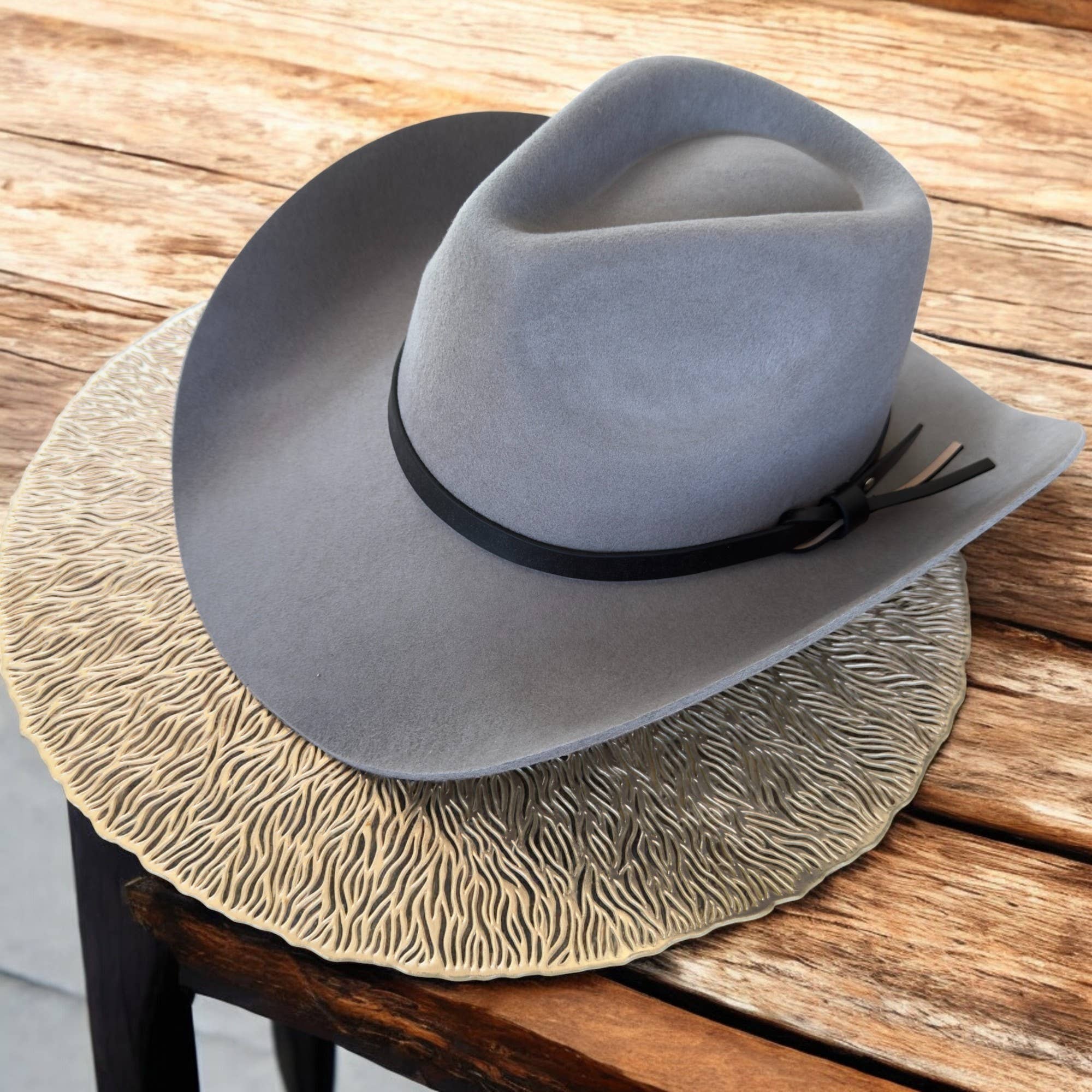 Bella Betty - Vente Chapeau de cowboy – femme - Chapeau de cowboy en laine australienne de qualité supérieure avec bande en cuir1