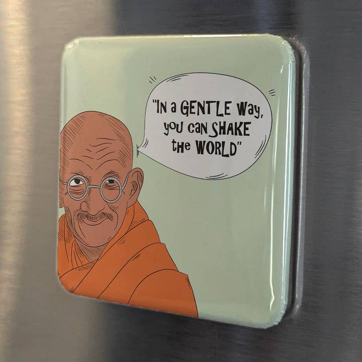 Gandhi Fridge Magnet and other Purchase Wholesale ganchos ropa. Free Returns & Net 60 Terms on Faire trending on Faire.