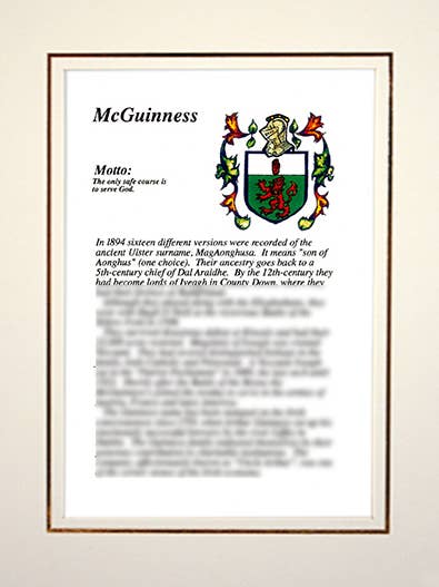 McGuinness for engroshandel hos Family Histories