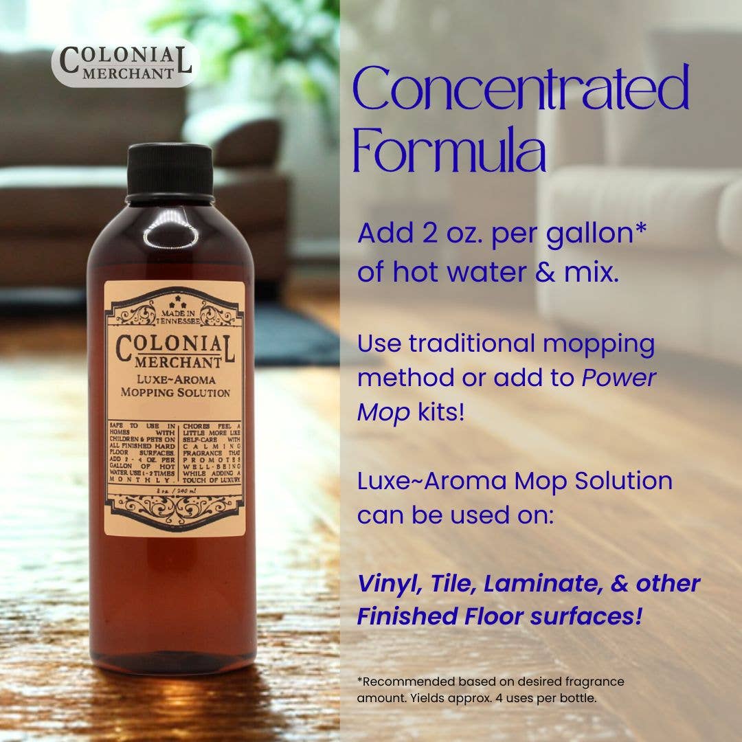 Colonial Merchant - Vente Nettoyant pour sols - Savon à vadrouille Luxe~Aroma Colonial Merchant aux noix d'érable 8 oz.6