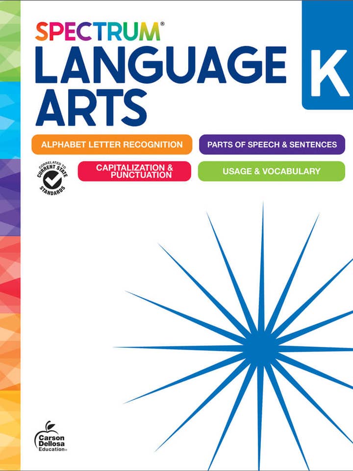 Carson Dellosa Spectrum Language Arts Workbook, Grade K for wholesale by Carson Dellosa Education