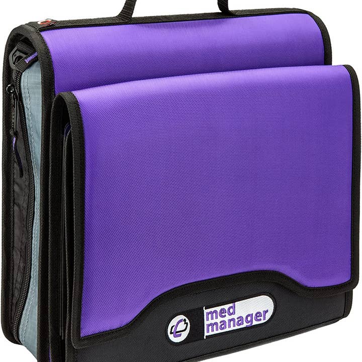 Large Insulated Medical Binder with removable insulated zip pocket and 6-Pocket Folder for wholesale by Case It, Inc