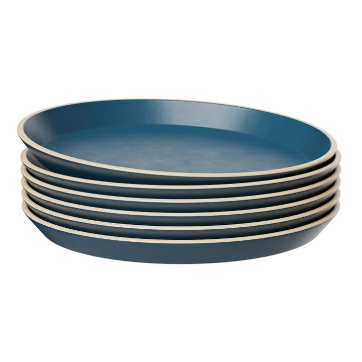 Kook Ceramic Salad Plates, 7.5", Set of 6, Nordic Collection for wholesale by Kook