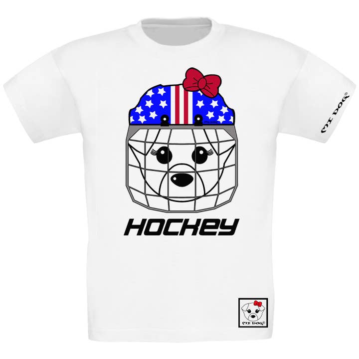 Eishockey-Helm, inspiriert von der Flagge der Vereinigten Staaten, normale Passform für den Großhandel von MI DOG