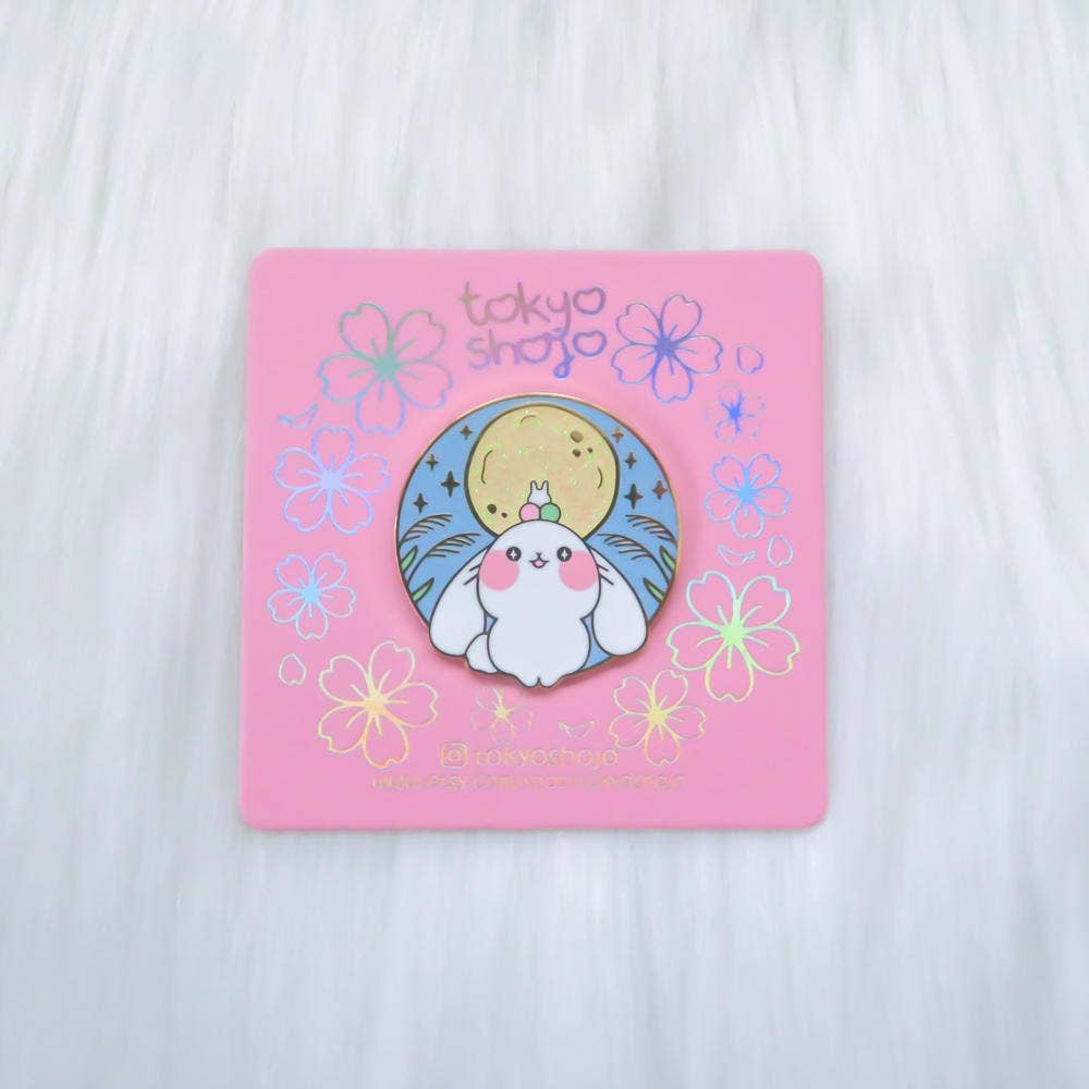 tokyo shojo – Engroshandel Reversnål/knap – Tsukimi Bunny Pin1