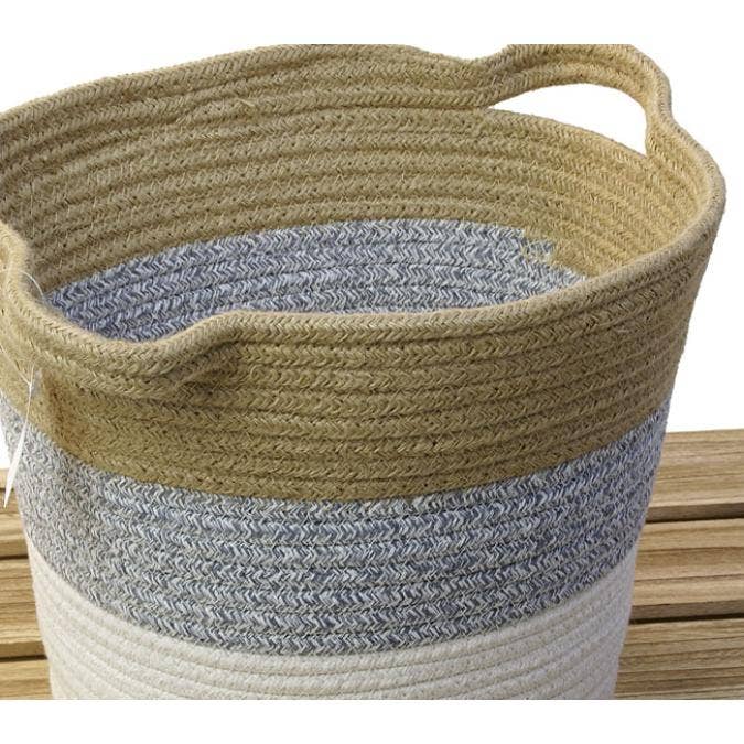 Buhi Imports - Vente Bacs de rangement - Récipient en tissu rond de 12 pouces3