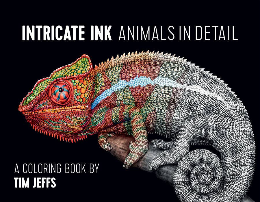 Pomegranate - Wholesale Coloring & Activity Book - Adult - Intricate Ink: Animals in Detail Coloring Book0