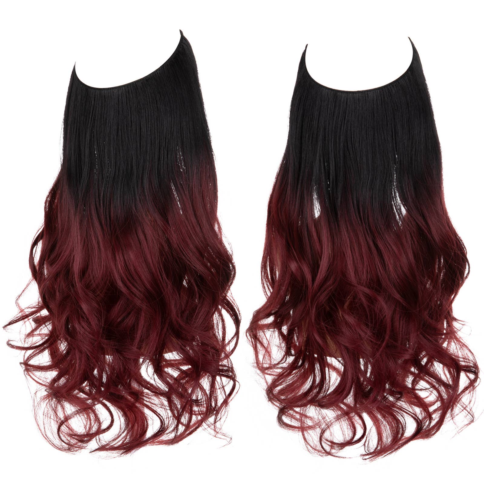 AK Brand - Wholesale Hair Extensions - 18 inch One-piece Wavy Curly Synthetic Hairpieces for Women0