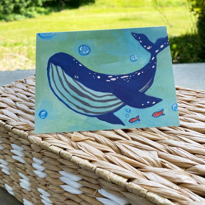 Buckelwal-Karte für den Großhandel von Hana Firestone Illustration