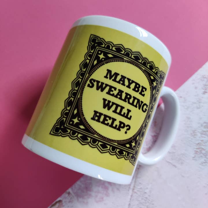 Full Colour Maybe Swearing Will Help Mug for wholesale by FayDixonDesign