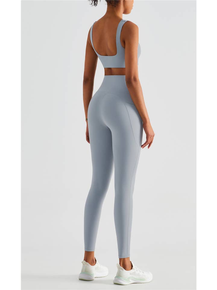 91thelabel - Wholesale Athletic/Lounge Leggings - Women's - Hazel Lycra® High Waist Leggings With Side Pockets6