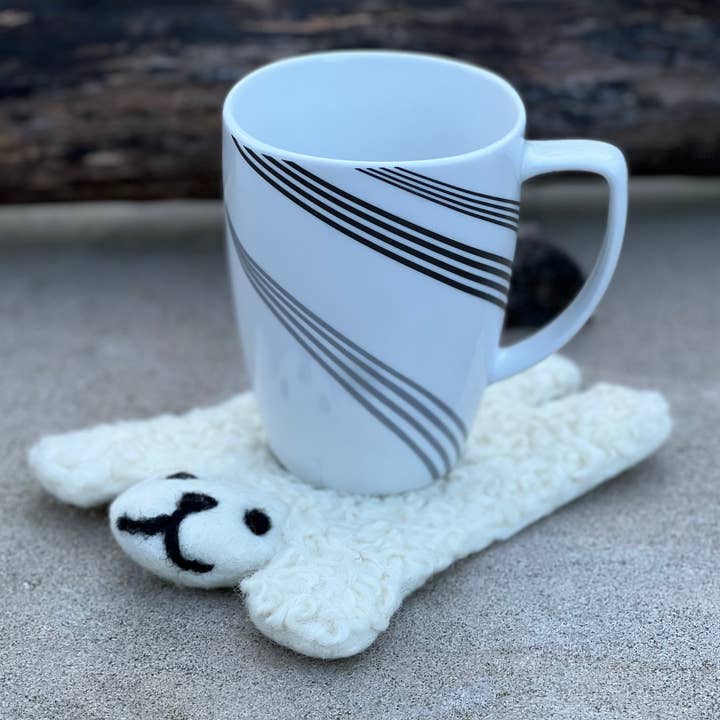 Lungta Imports - Wholesale Coasters - Fair Trade Animal Felt Ball Tea Coasters, Cup Mug Coasters5
