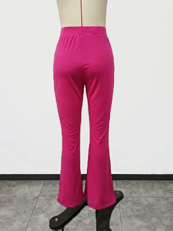 HIDDENBRAND - Wholesale Pants - Women's - Slim thin flared trousers slit pant5