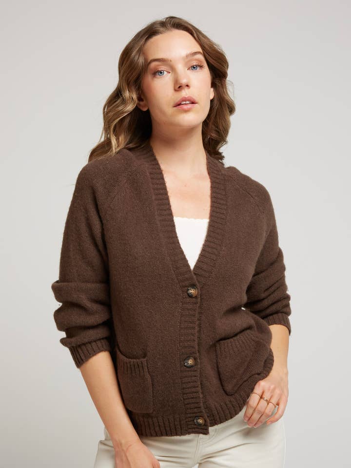 ELIO - V-neck knitted vest with patch pockets for wholesale by Andy & Lucy