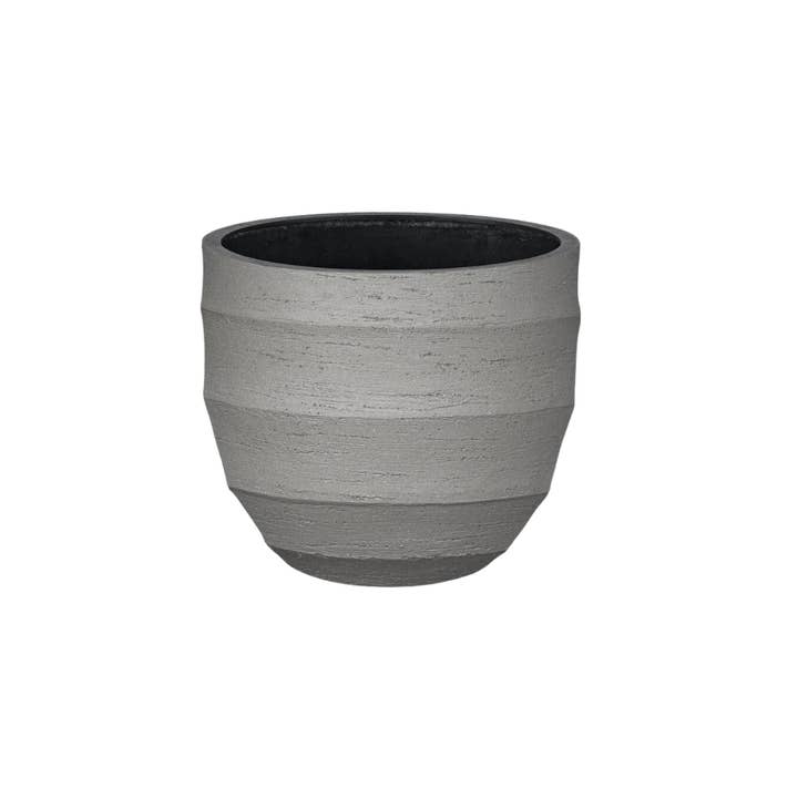 Oasis of Life - Wholesale Plant Pot - Plant Pot Bordo New Egg Grey – D65xH54cm – Large Flower Pot in Modern Concrete Look – High-Quality, Weatherproof Planter Made of Robust Plastic – For Indoor & Outdoor Areas0