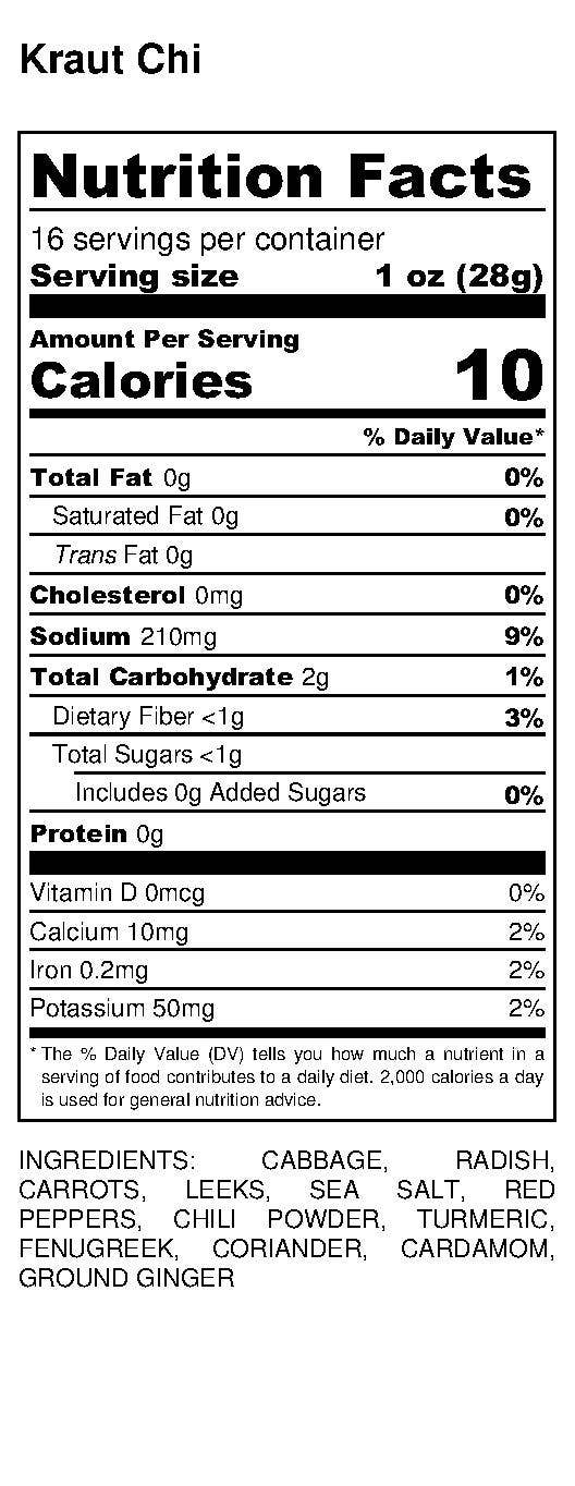 Lost Art Cultured Foods - Wholesale Pickled Vegetables - Kraut-Chi (Organic/Kosher)2