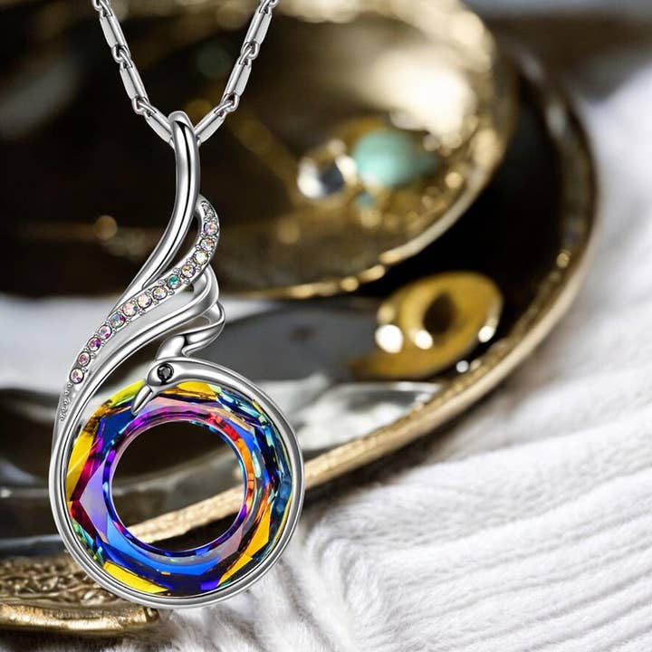 Anhänger "CRISTAL 11" versilbert tschechisches Kristall für den Großhandel von TOURMALYN