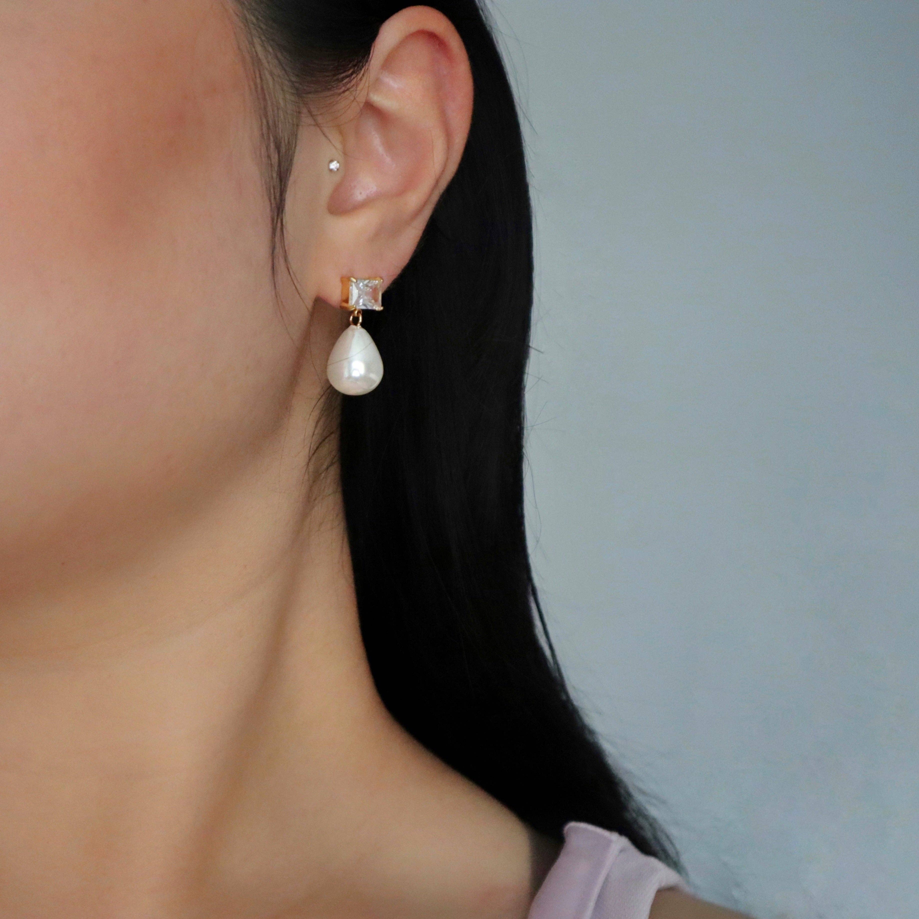 JESSA Jewelry - Wholesale Dangle Earrings - June Earrings | Elegant Pearl Earrings1