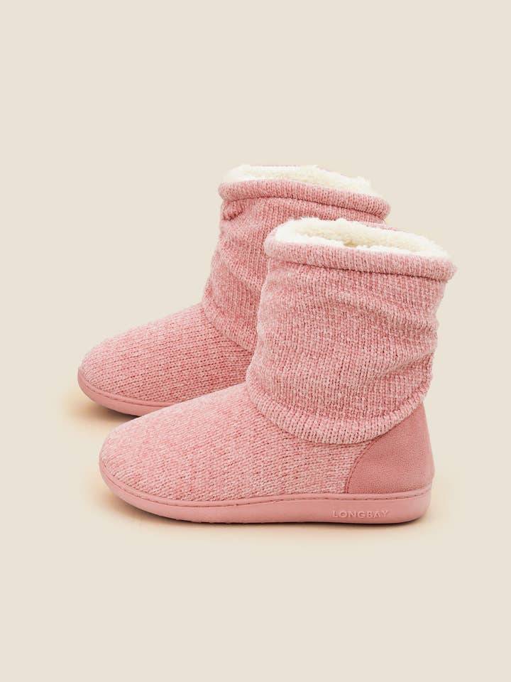 LongBay - Vente Bottines – femme - Chaussons bottillons en tricot chenille pour femmes Fuji10