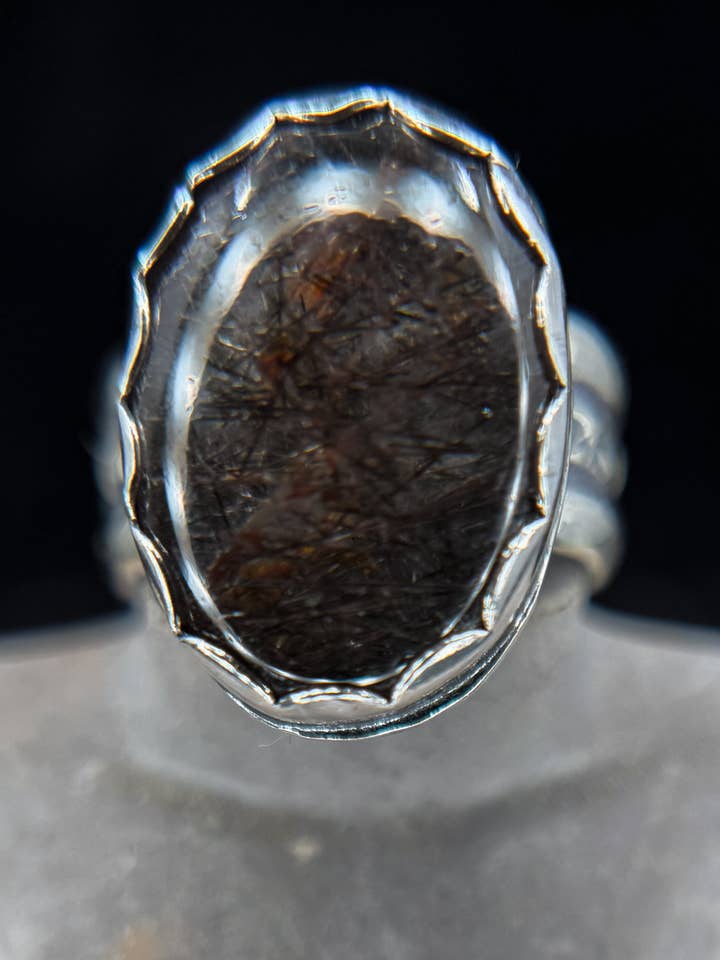 Northern Attitude Tourmalated Quartz Ring for wholesale by Wild Wren Adornments