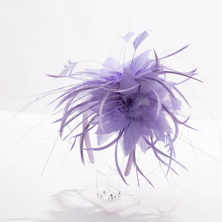 KaKyCo - Wholesale Fascinator hat – Women's - 7" Double Feather Fascinator, Hair Accessories | 5911H9
