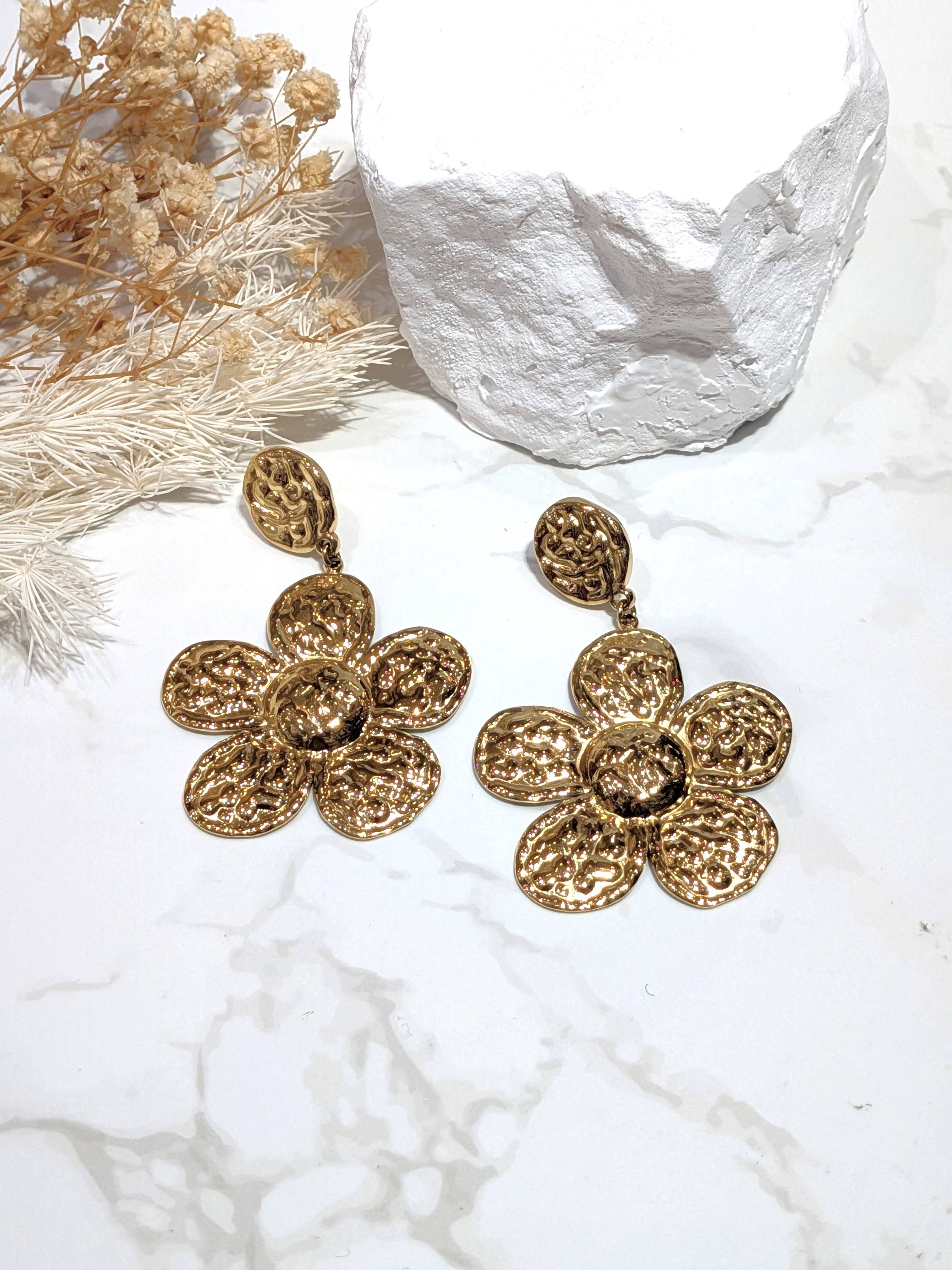 Gold Marjoblue earrings for wholesale on Faire