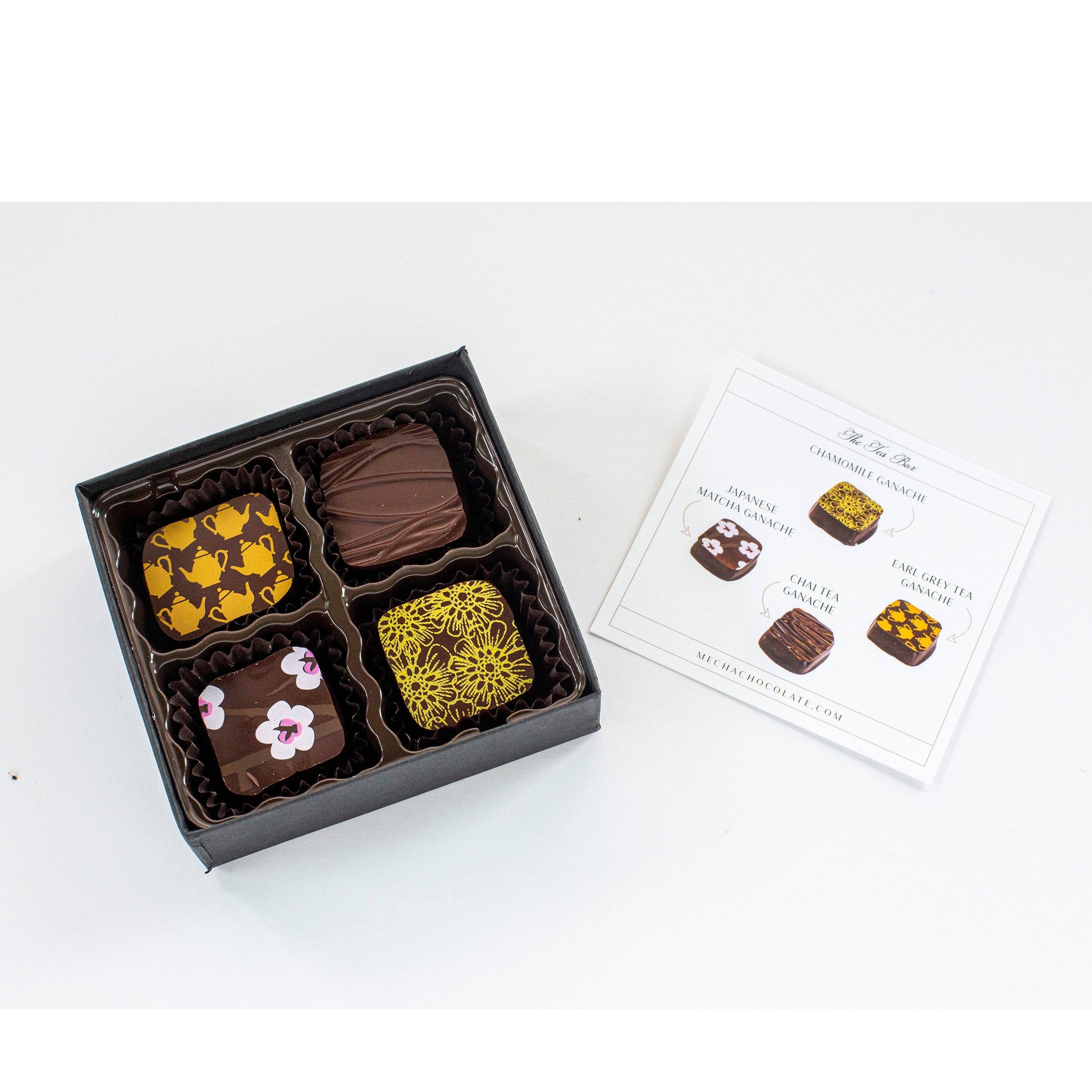 MECHA Chocolate - Wholesale Chocolate Box - Tea Box (4 pieces)1