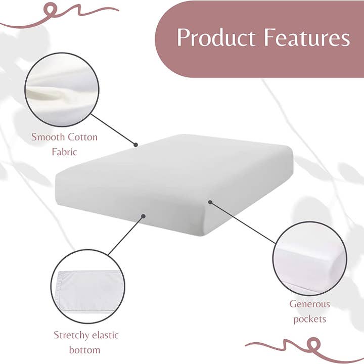 Superity Linen 100% Cotton Fitted Sheets - White for wholesale on Faire1