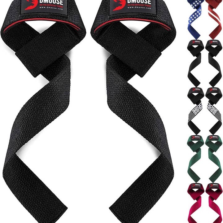 DMOOSE - Vente Équipement de fitness - Sangles de levage DMoose, sangles de poignet de 24 pouces pour haltérophili8