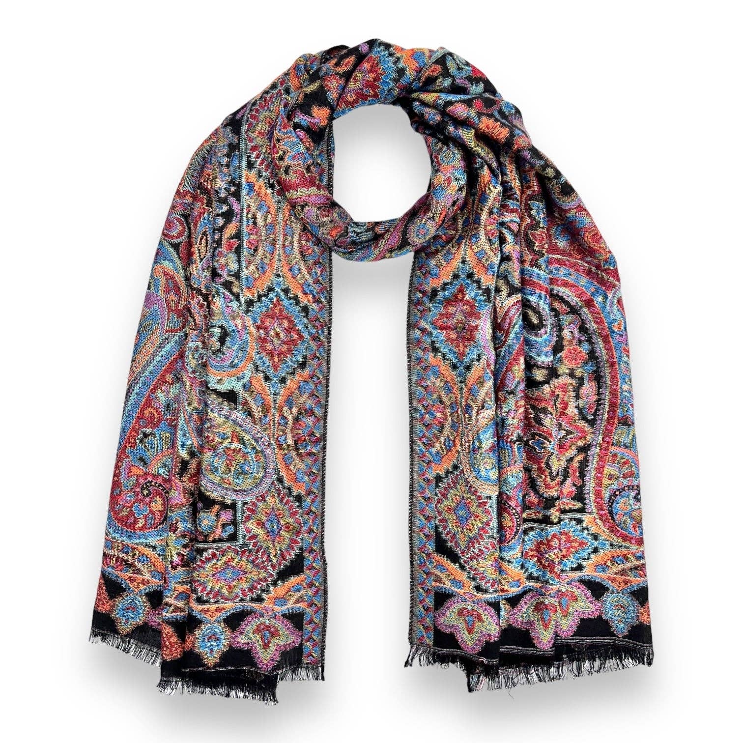 Lili Scarves (US Duty Free) - Wholesale Scarf - Women's - Premium Paisley Print Pashmina Scarf1