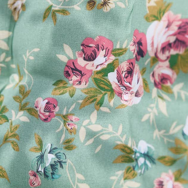 Dibor – wholesale Chair cushion – Set of 2 Green Floral Outdoor Seat Pads3