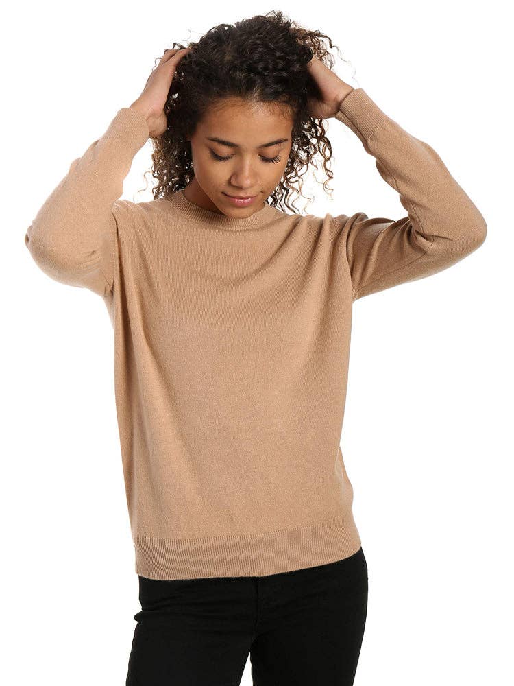 Noble Mount - Wholesale Knit Sweater - Women's - Zainuno Moizni Women's 100% Cashmere Classic Crew Neck Sweater9