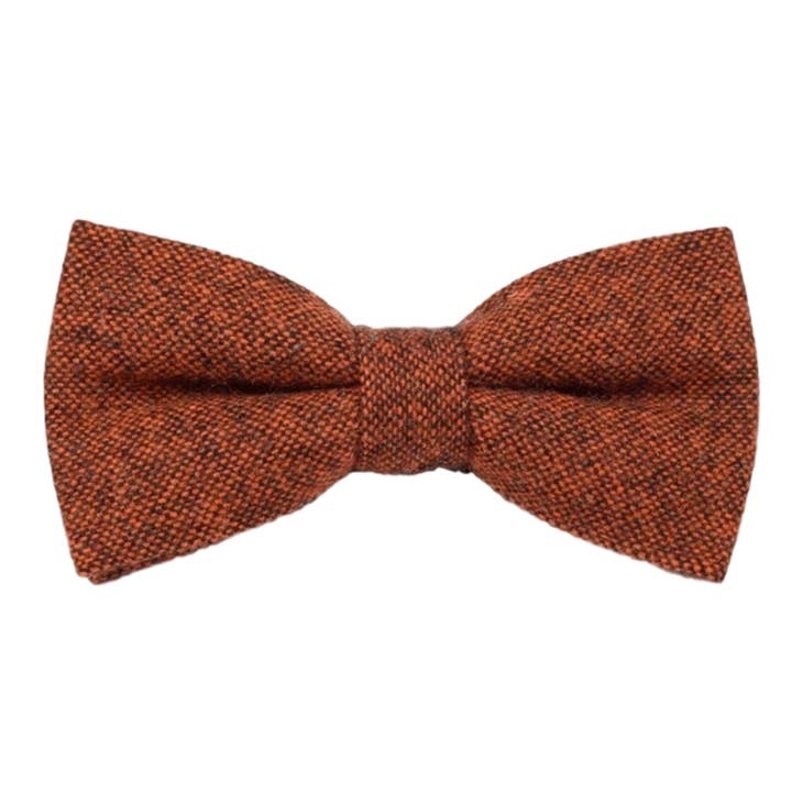 Charlie Rusty Burnt Orange Tweed Bow Tie for wholesale by Dickie Bow