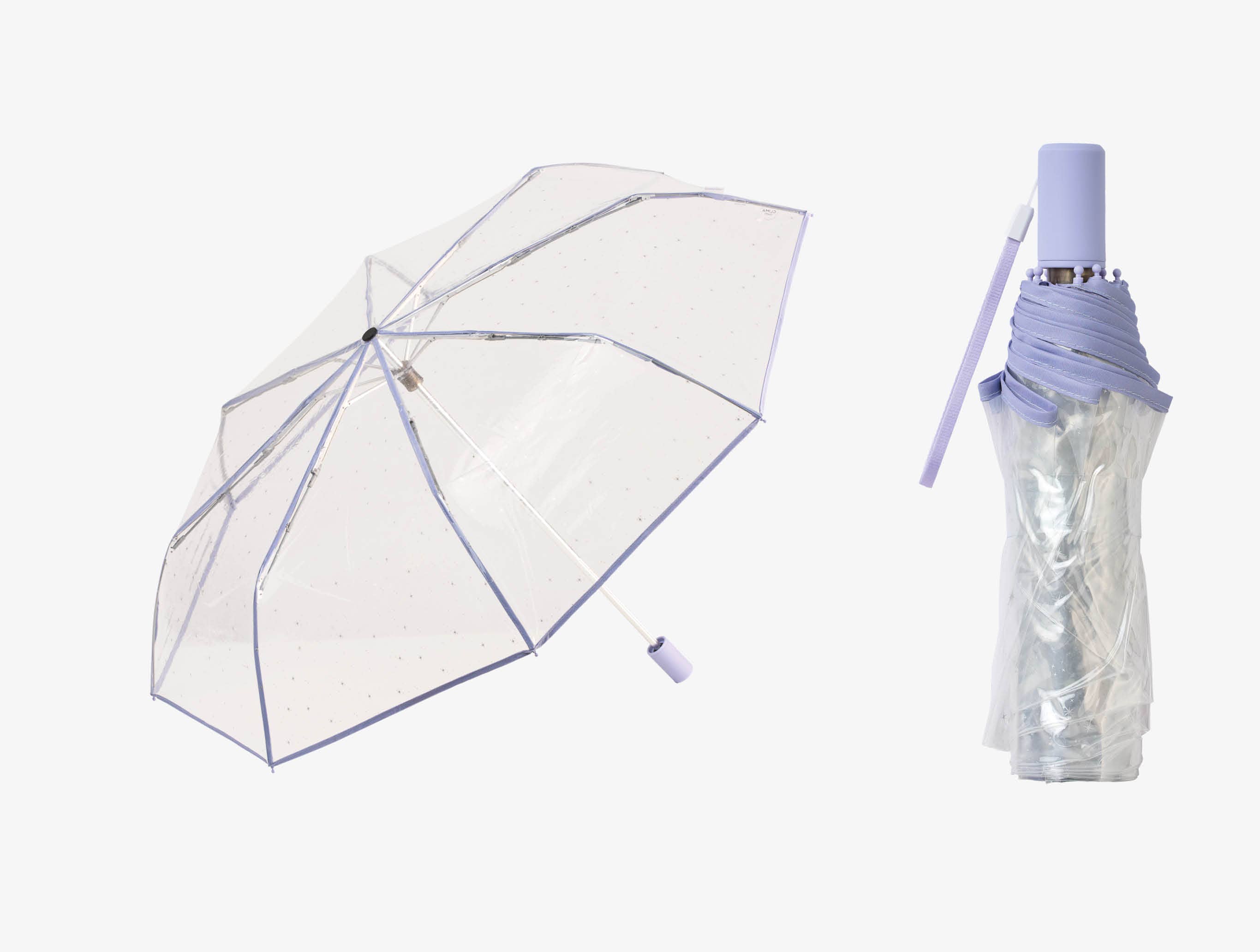 Mkr International - Wholesale Umbrella - Women's - Transparent Stars Folding Umbrella2