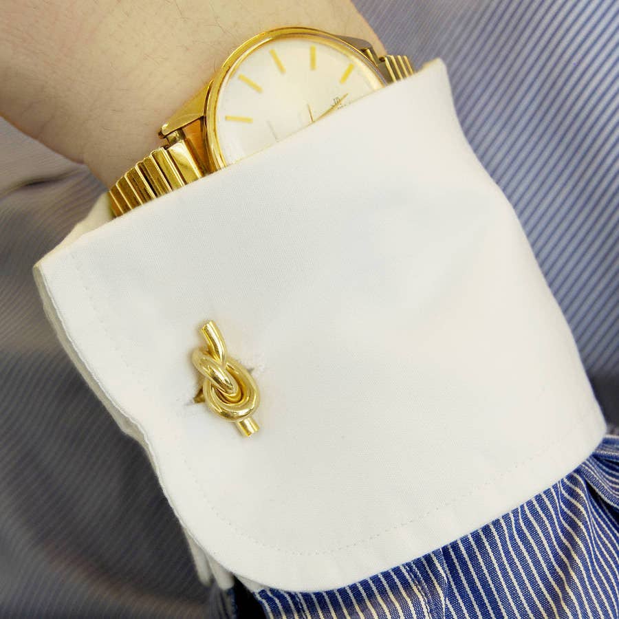 Otis Jaxon London – wholesale Cufflinks – Gold Nautical Knot Cufflinks1