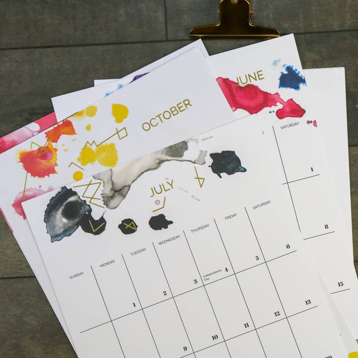 North Studio - Wholesale Calendar - 2024-25 Wall Art Calendar5