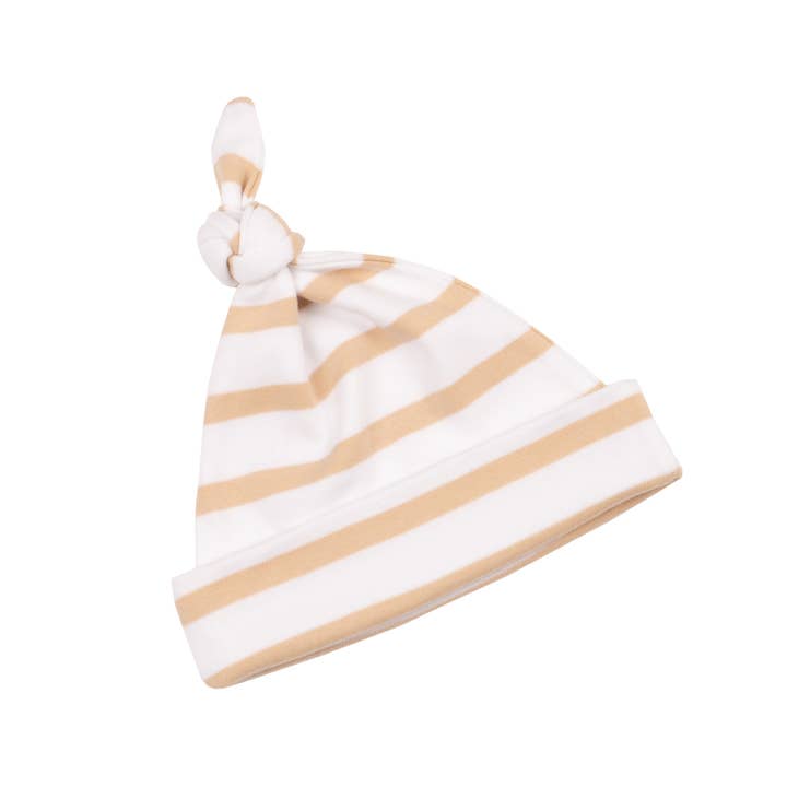 Biscuit & White Breton Striped Hat for wholesale by Bob & Blossom Ltd