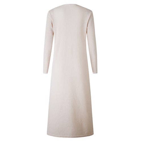 Supreme Fashion – Engroshandel Frakke - Dame – Solid knaplukning forlommelang cardigan i strik2