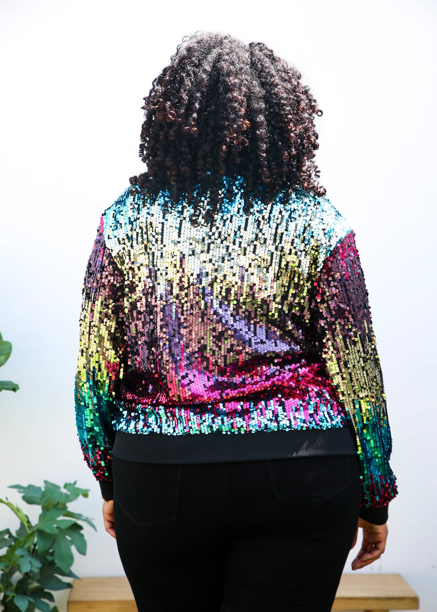Anna Kaci Wholesale - Wholesale Bomber Jacket - Women's - Plus Size Sequin Bomber Jacket26