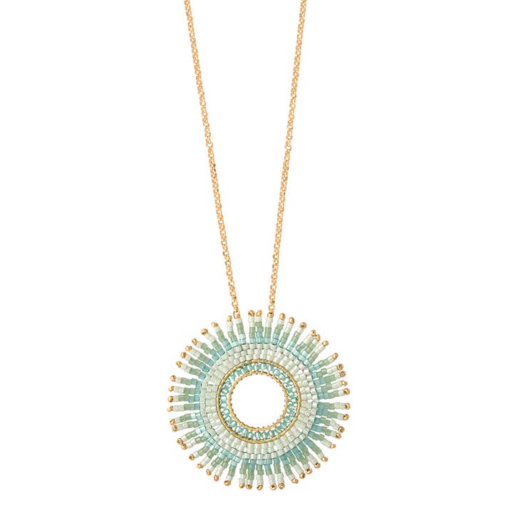 Fringe Sun Mint Large Necklace for wholesale by Mishky
