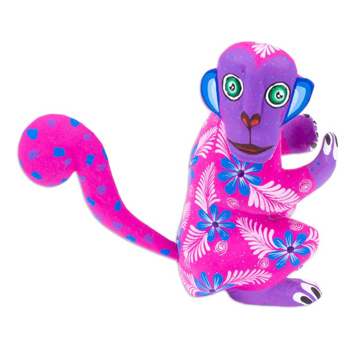 Novica Handmade Playful Soul Azalea Wood Alebrije Figurine for wholesale by NOVICA