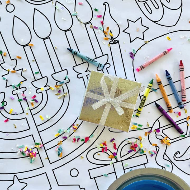 Creative Crayons Workshop - Venta al por mayor Mantel para colorear - Niños y bebés - Mantel para colorear de Janucá | Actividad para niños