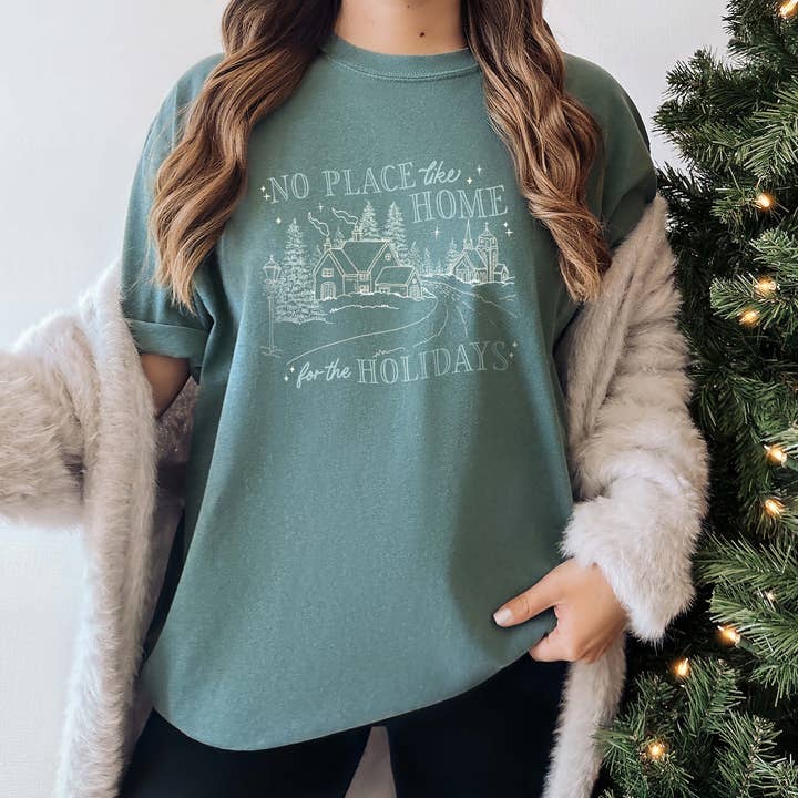 designtwentyfive - Wholesale Graphic Sweatshirt - Women's - No Place Like Home Comfort Colors Tee or Crewneck