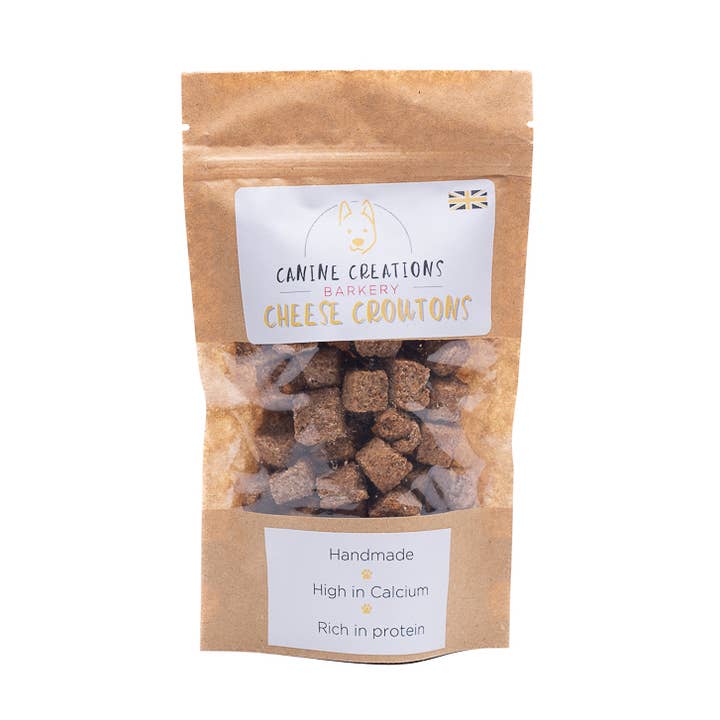 Cheese Croutons for wholesale by Canine Creations Cheshire
