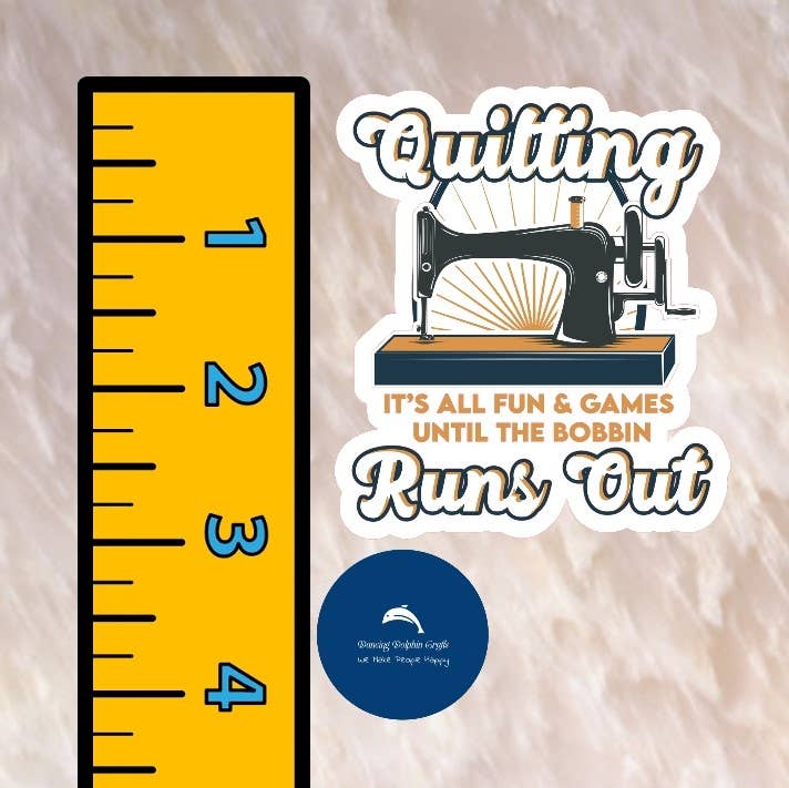 Dancing Dolphin Crafts – Engroshandel Klistermærke – Det er alt sjovt og spil, indtil spolen løber ud | Syning (Danish)8