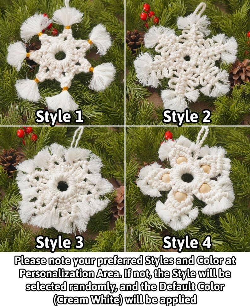 BeanDaikon - Wholesale Ornament Set - Christmas Snowflakes Ornament - X540