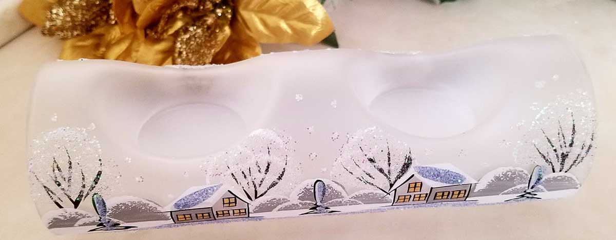 Glass by Iness - Wholesale Candle Holder - Dual Candle Holder - Centerpiece Style28