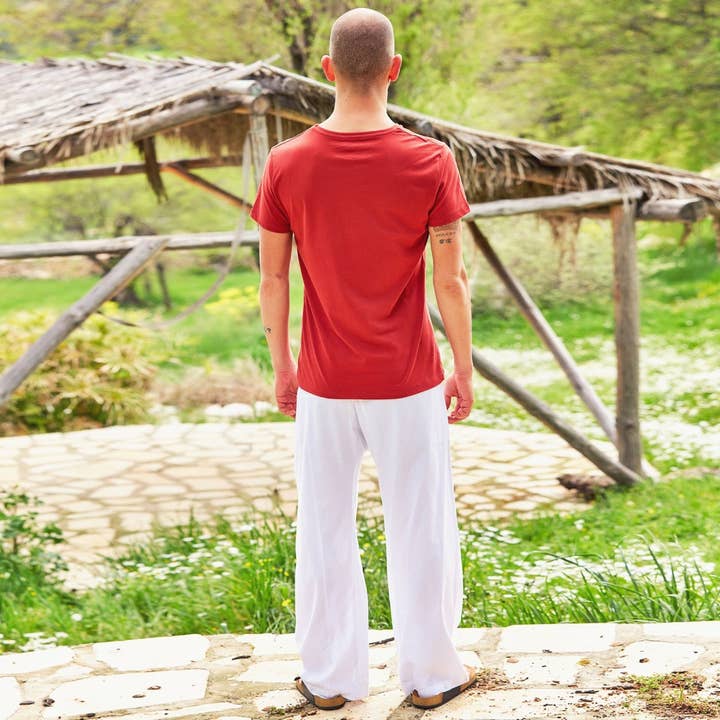 Los Banditos - Wholesale Pants – Women's - Thai Fisherman Style Wide Leg White Yoga Pants3